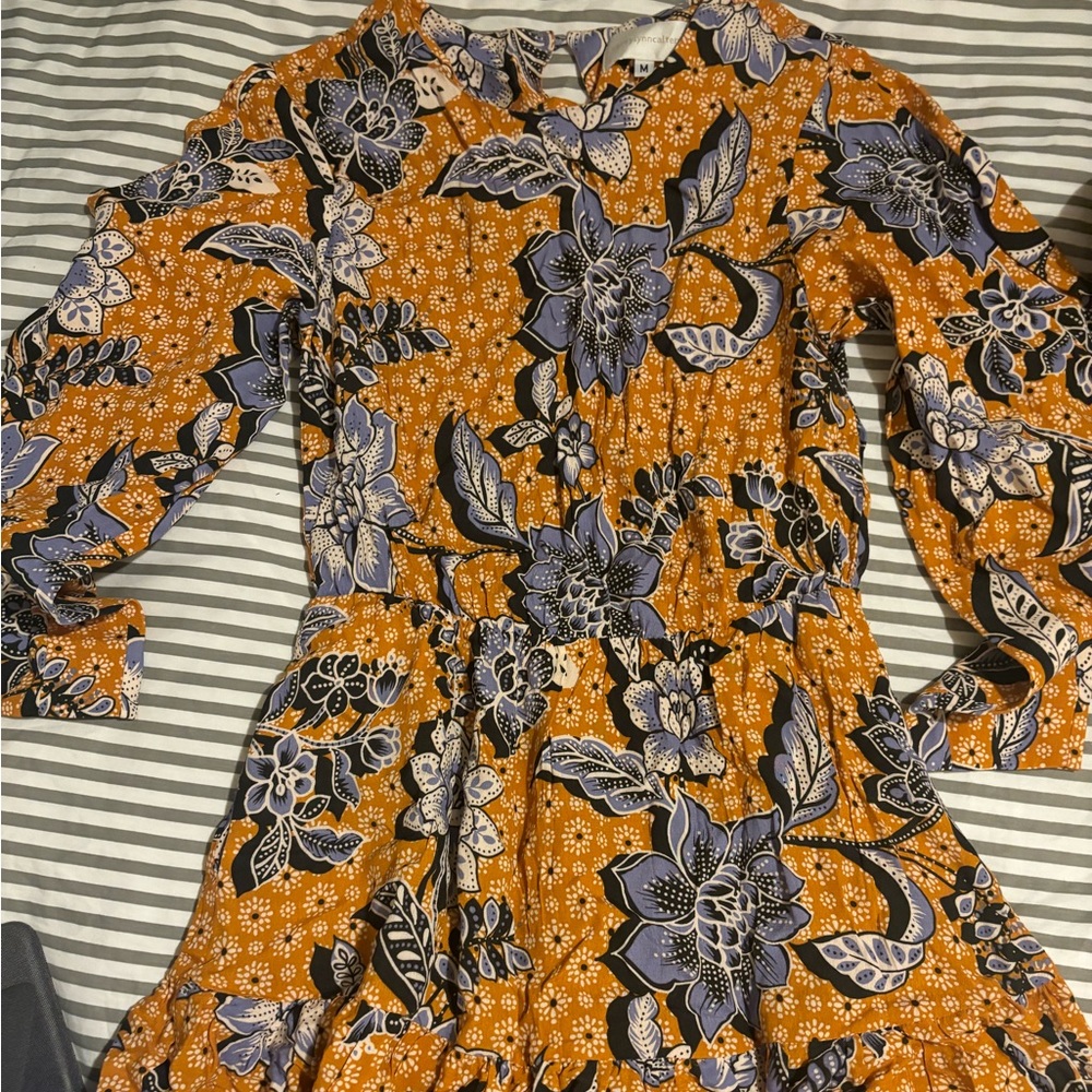Anthropologie Long Sleeve Patterned Dress